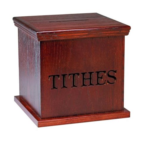 metal tithing box with lock &|tithe boxes and offerings.